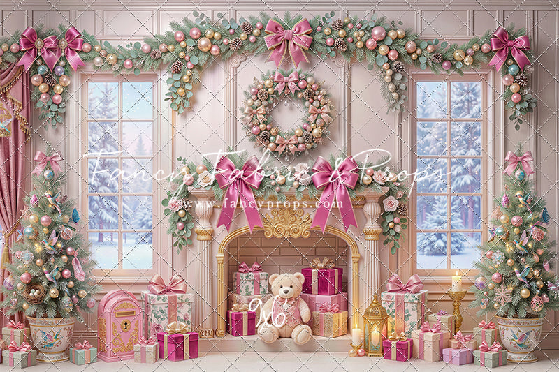 Blush Holiday Hearth - with Sweep Option