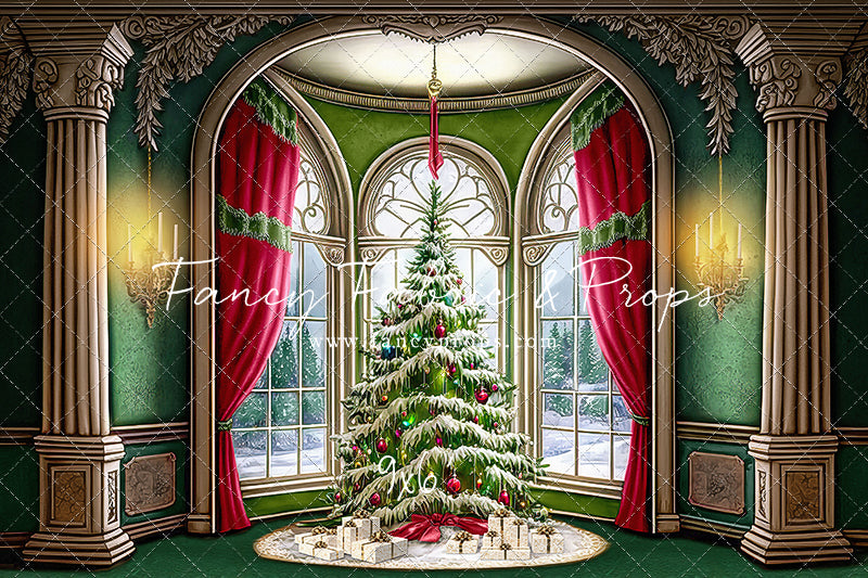 Cathedral Christmas - Green Carpet Option - with Sweep Option