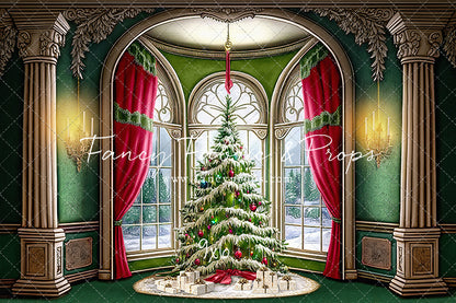 Cathedral Christmas - Green Carpet Option - with Sweep Option