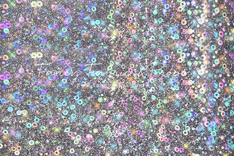 Cosmic Celebration - With Solid Beige Gray Floor Sweep Option