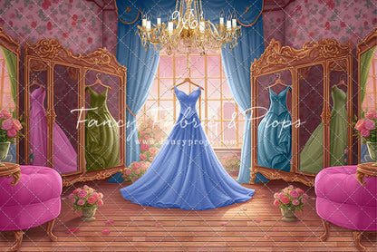 Dress Like A Princess - Dark Blue Dress - With Sweep Option