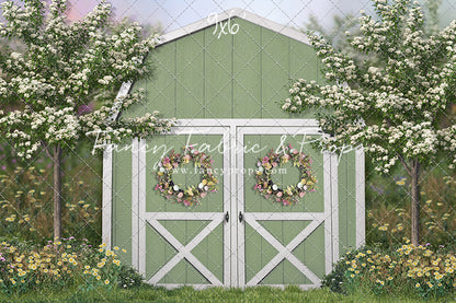 Easter Blossoms Barn 2pc Set