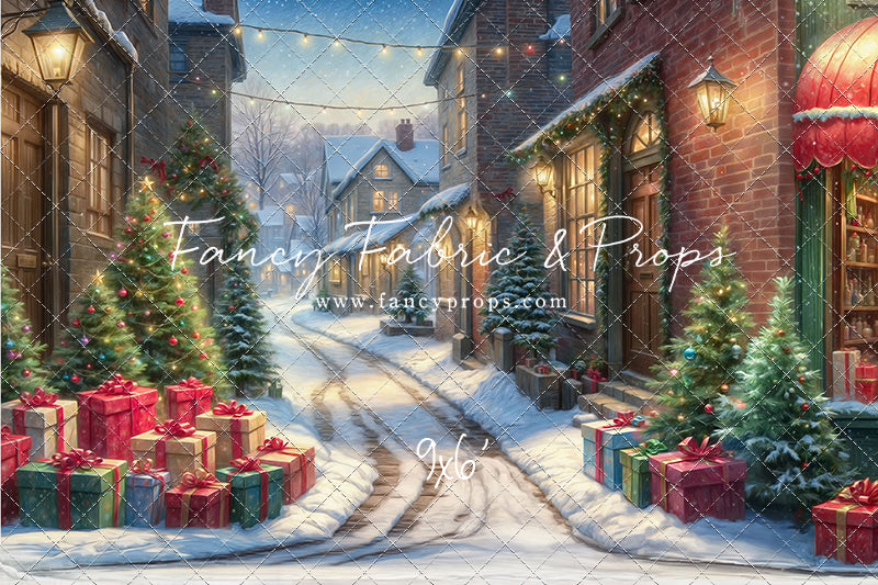 Winter Frost Market Street - Cobblestone Version - with Sweep Option