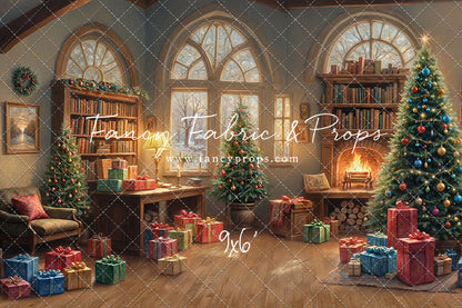 Festive Fireside Study - with Sweep Option