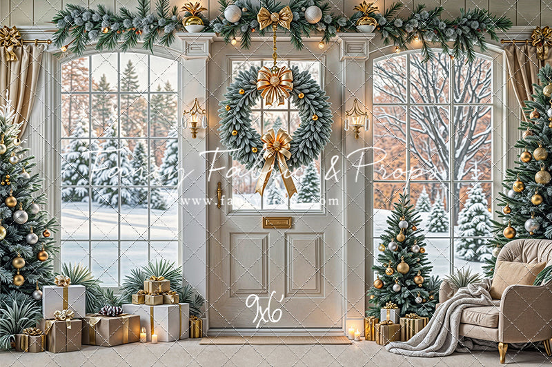 Golden Noel Entryway - with Sweep Option