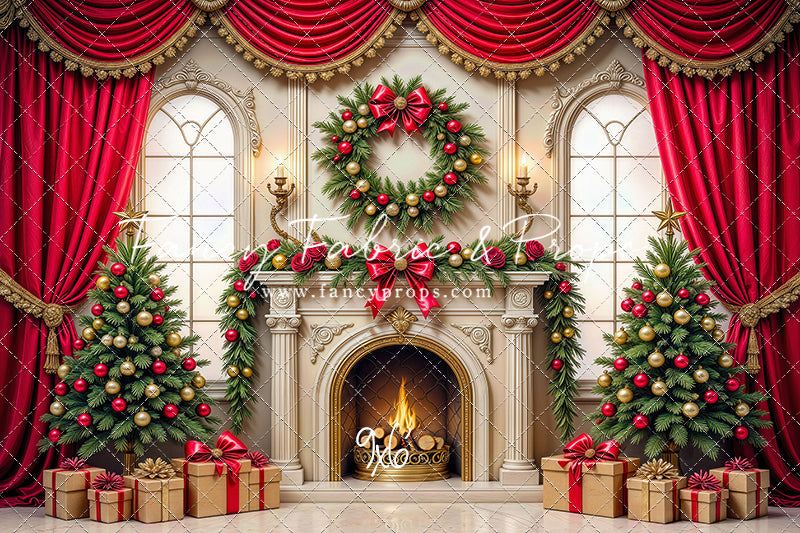 Grand Christmas Hearth - with Sweep Option