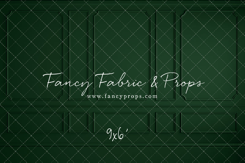 Holly Jolly Green Wainscoting Wall