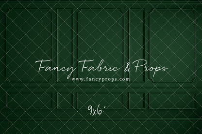 Holly Jolly Green Wainscoting Wall