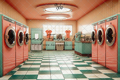 Laundry Day - Coral With Double Washers- With Sweep Option