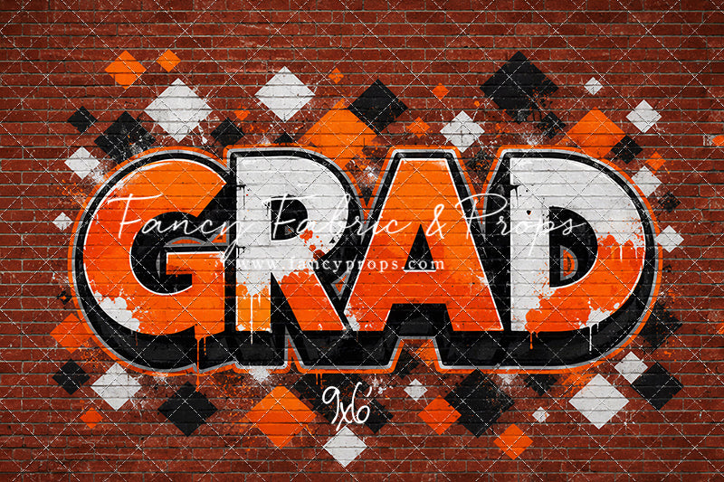 Orange & Black Grad - With Sweep Option