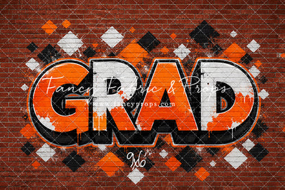 Orange & Black Grad - With Sweep Option