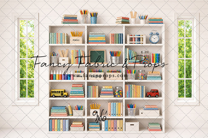 Pastel Classroom Bookshelf - With Sweep Option