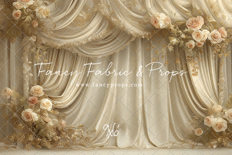 Petals & Silk In Ivory - With Sweep Option