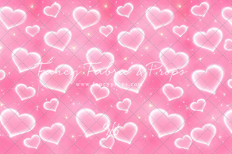 Pink Puffy Hearts - With Sweep Option