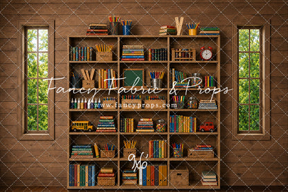 Rustic Schoolhouse Bookshelf - With Sweep Option