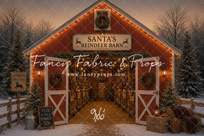 Santa's Nighttime Reindeer Barn - with Sweep Option
