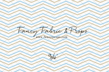 Simple Blue & Tan Chevron