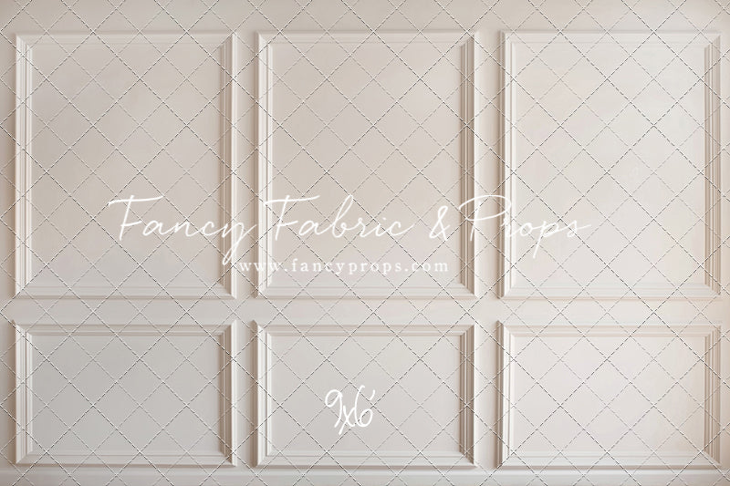 Simple Ivory Panel Wall - With Winter's Grace Floor Sweep Option