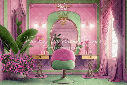 Stacie's Salon - Green - With Sweep Option