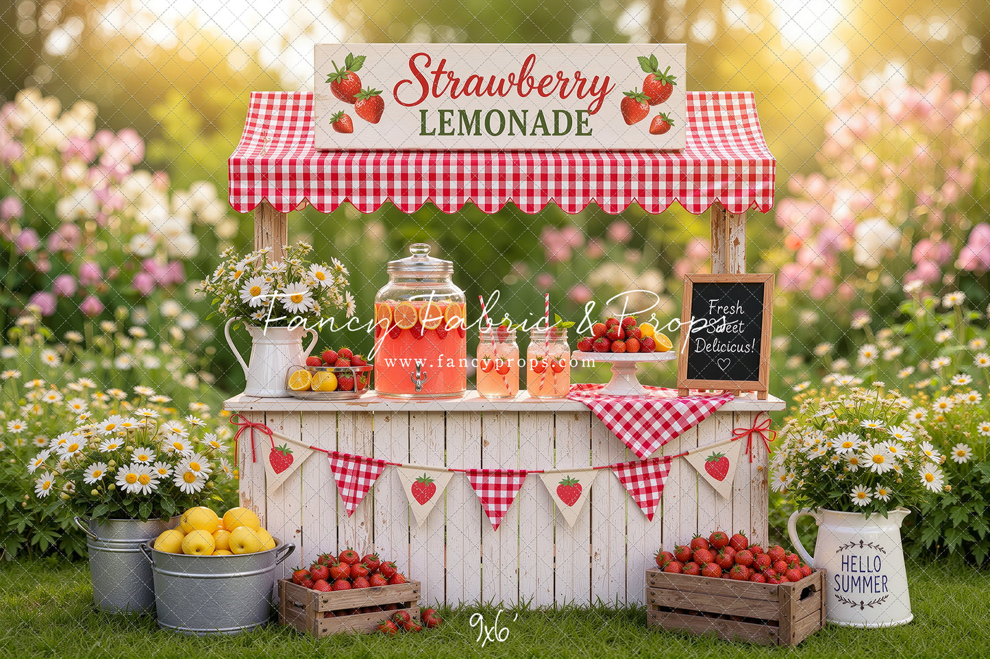 Sweet Strawberry Sips - With Sweep Option