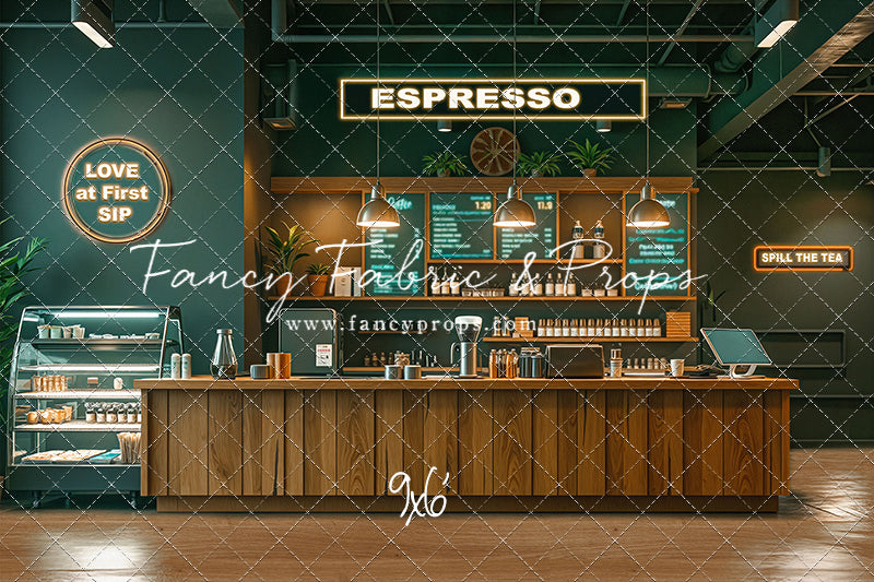 The Coffee Spot - Wood Floor Version - With Sweep Option