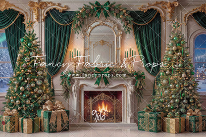 The Emerald Christmas Hearth  - with Sweep Option
