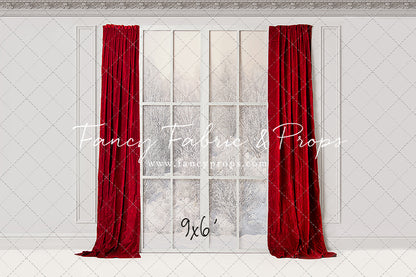Winter Window Red