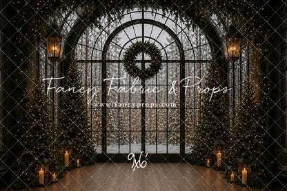 Evening Christmas Window - with Sweep Option