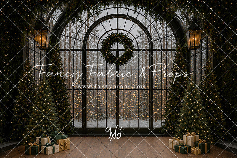Moody Holiday Window View - with Sweep Option