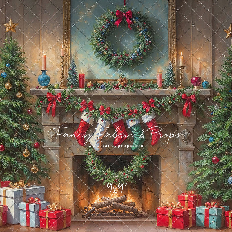 Antique Holiday Mantle - with Sweep Option