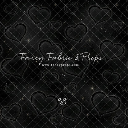 Black Puffy Hearts - With Sweep Option