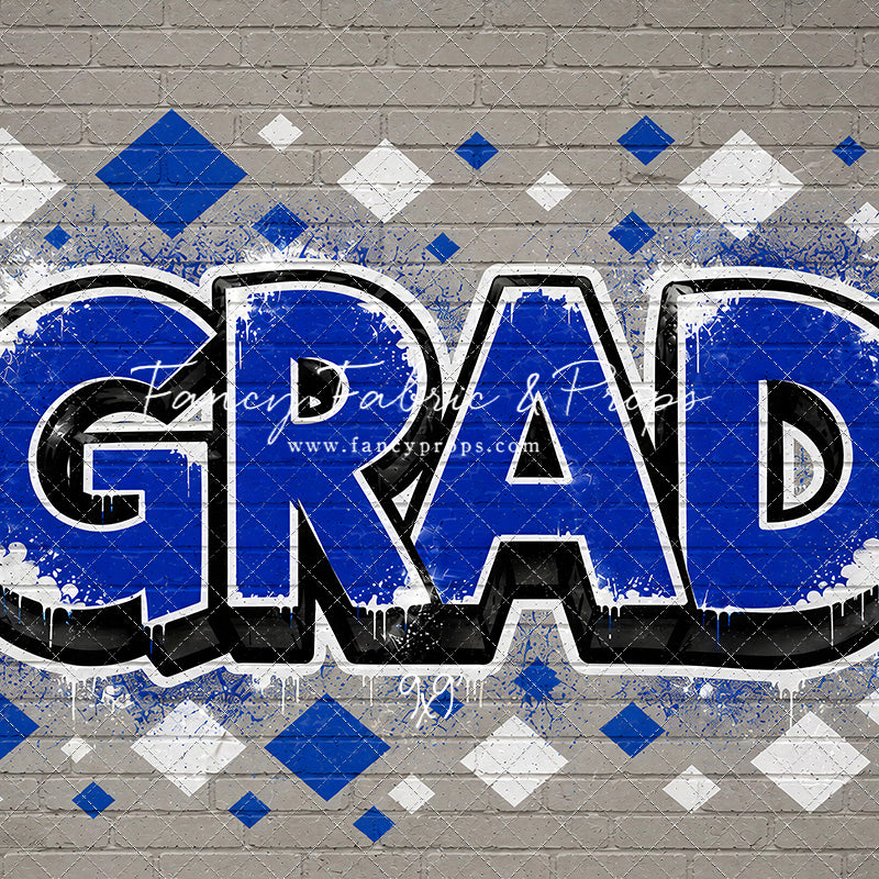 Blue & White Grad - With Sweep Option