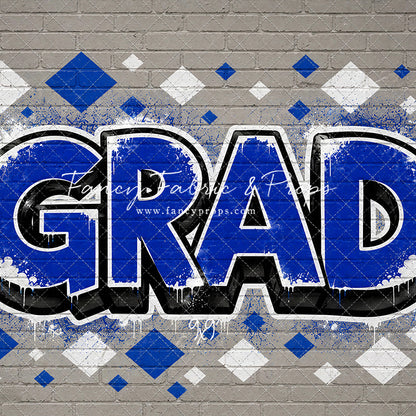 Blue & White Grad - With Sweep Option