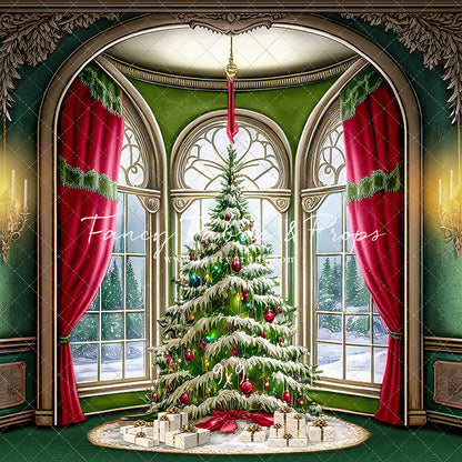 Cathedral Christmas - Green Carpet Option - with Sweep Option