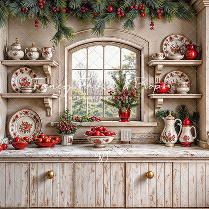 Christmas China Cabinet - With Sweep Option