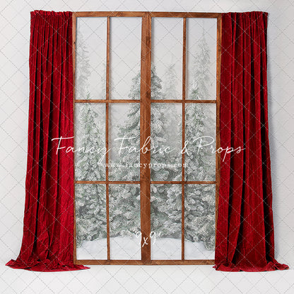 Classic Red Mantle Window