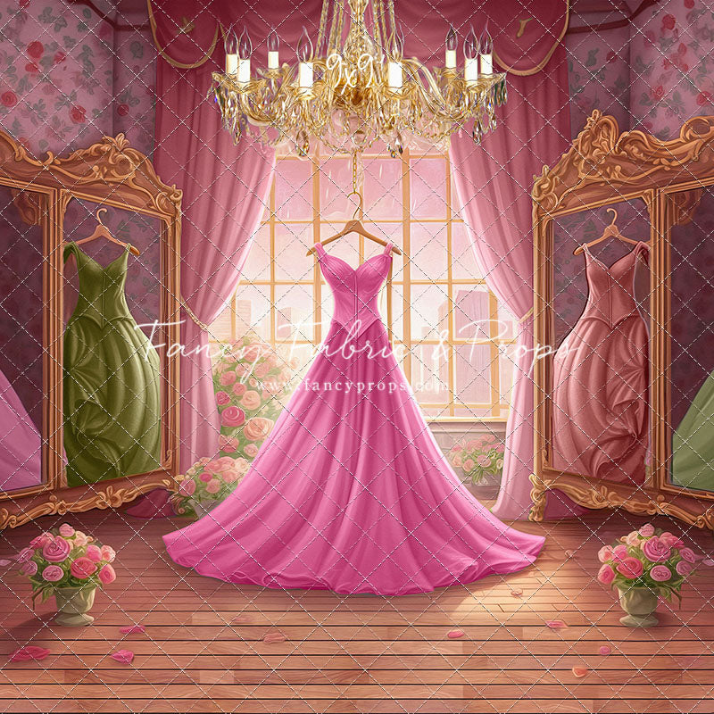 Dress Like A Princess - Pink Dress/Pink Curtains - With Sweep Option