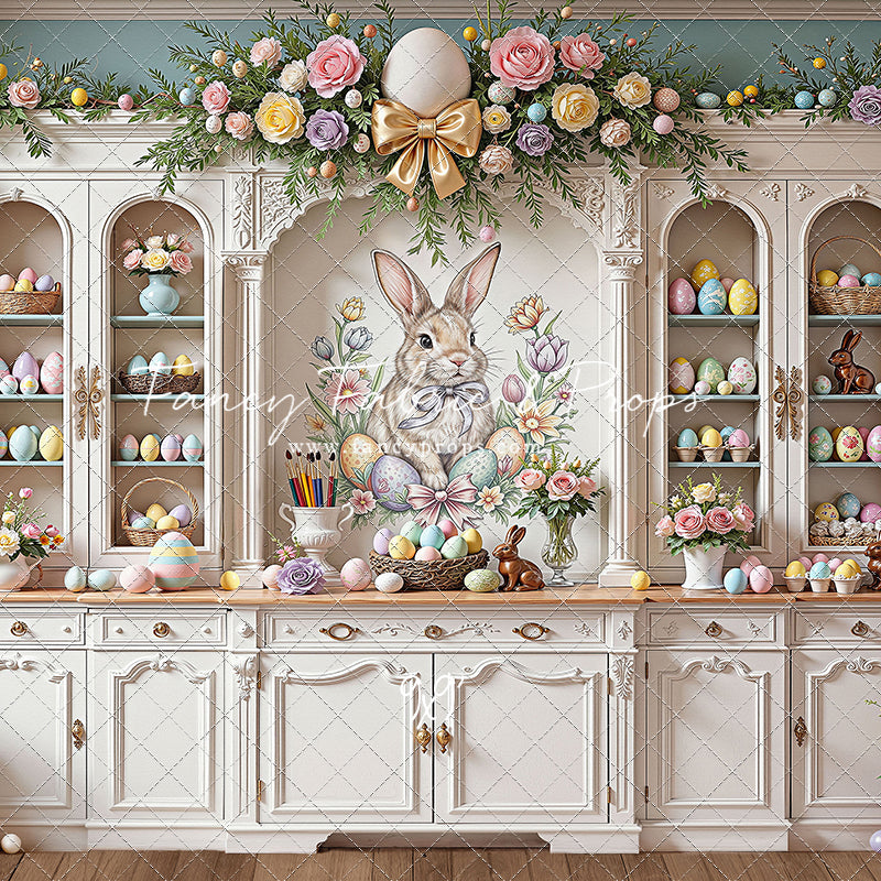 Easter Cupboard - Wood Floor - With Sweep Option