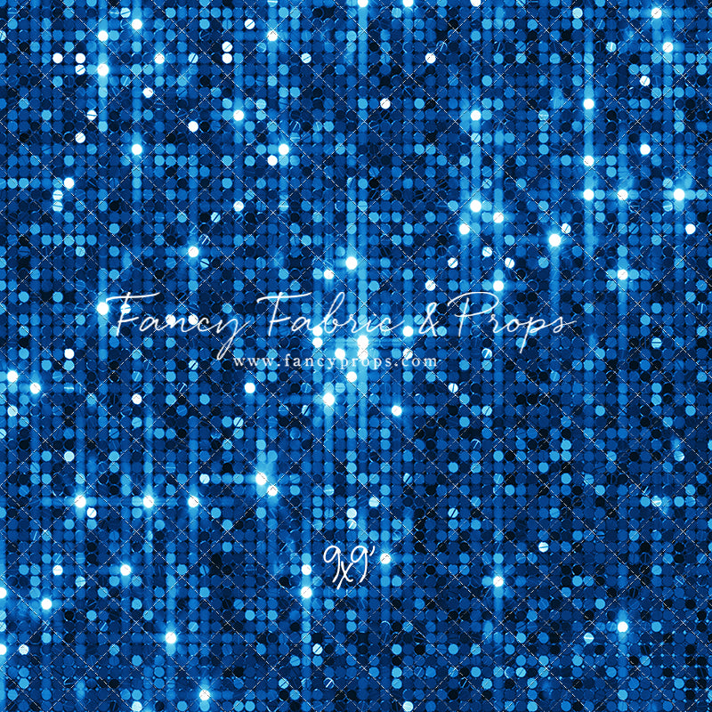 Electric Blue Glitz - With Solid Floor Sweep Option