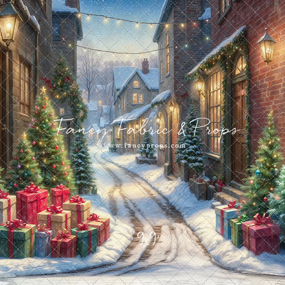Winter Frost Market Street - Cobblestone Version - with Sweep Option