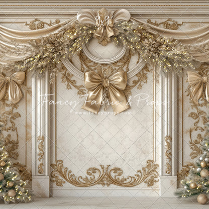 Fancy Gold Bow Wall - with Sweep Option