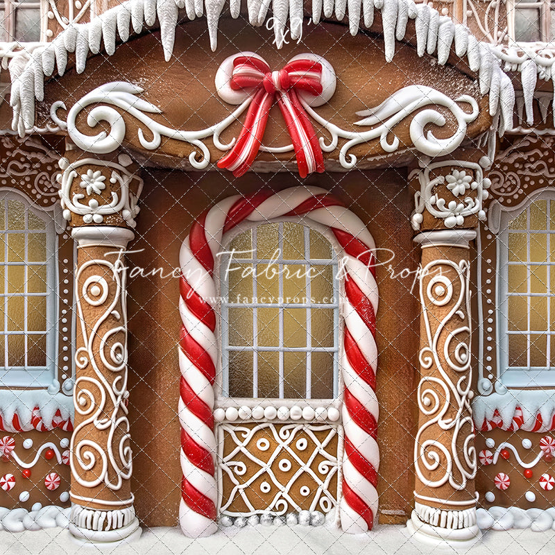 Fancy Peppermint Gingerbread House - With Sweep Option