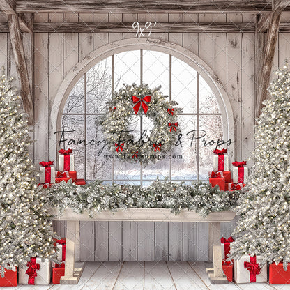 Farmhouse Christmas Winter View