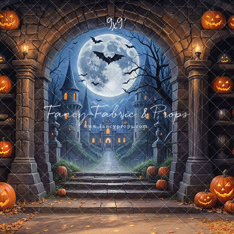 Gothic Halloween Gateway -Leaves Floor - With Sweep Option