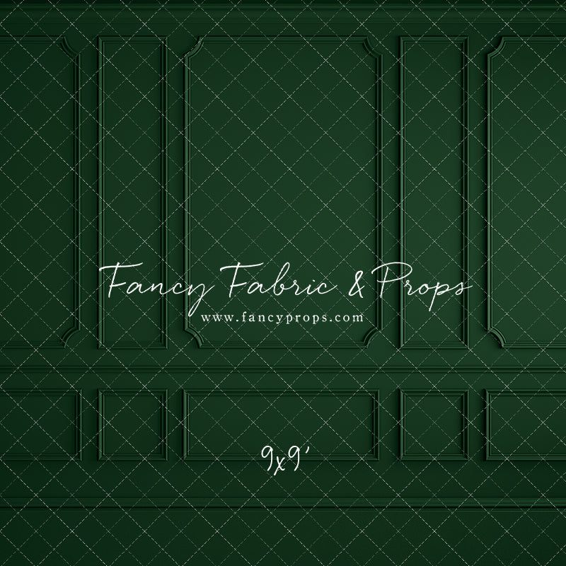 Holly Jolly Green Wainscoting Wall