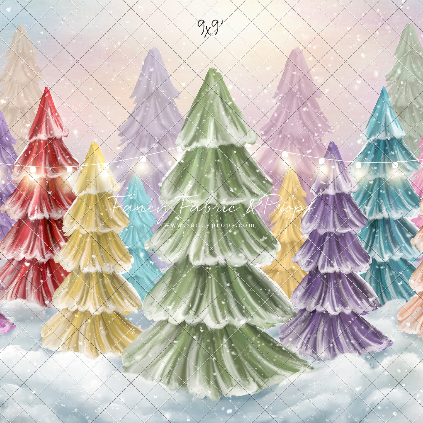 Magical Winter Rainbow Trees