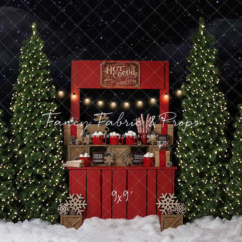 Nighttime Cocoa Stand - with Lights