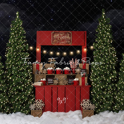 Nighttime Cocoa Stand - with Lights