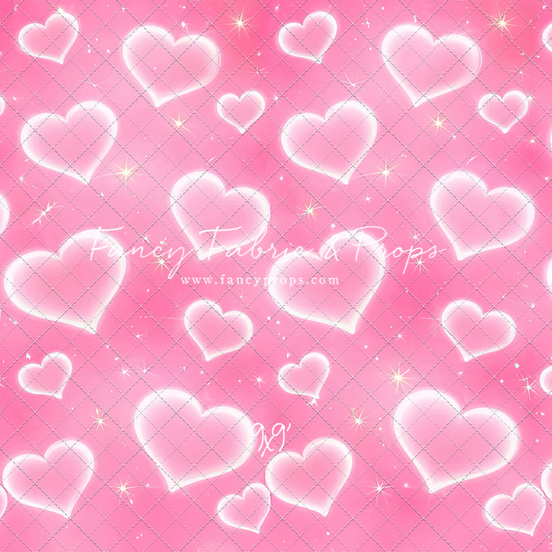 Pink Puffy Hearts - With Sweep Option