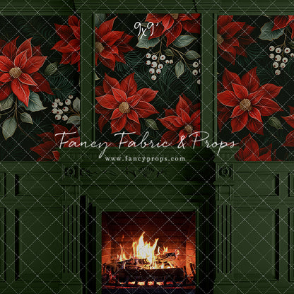 Verdant Yule Fireplace